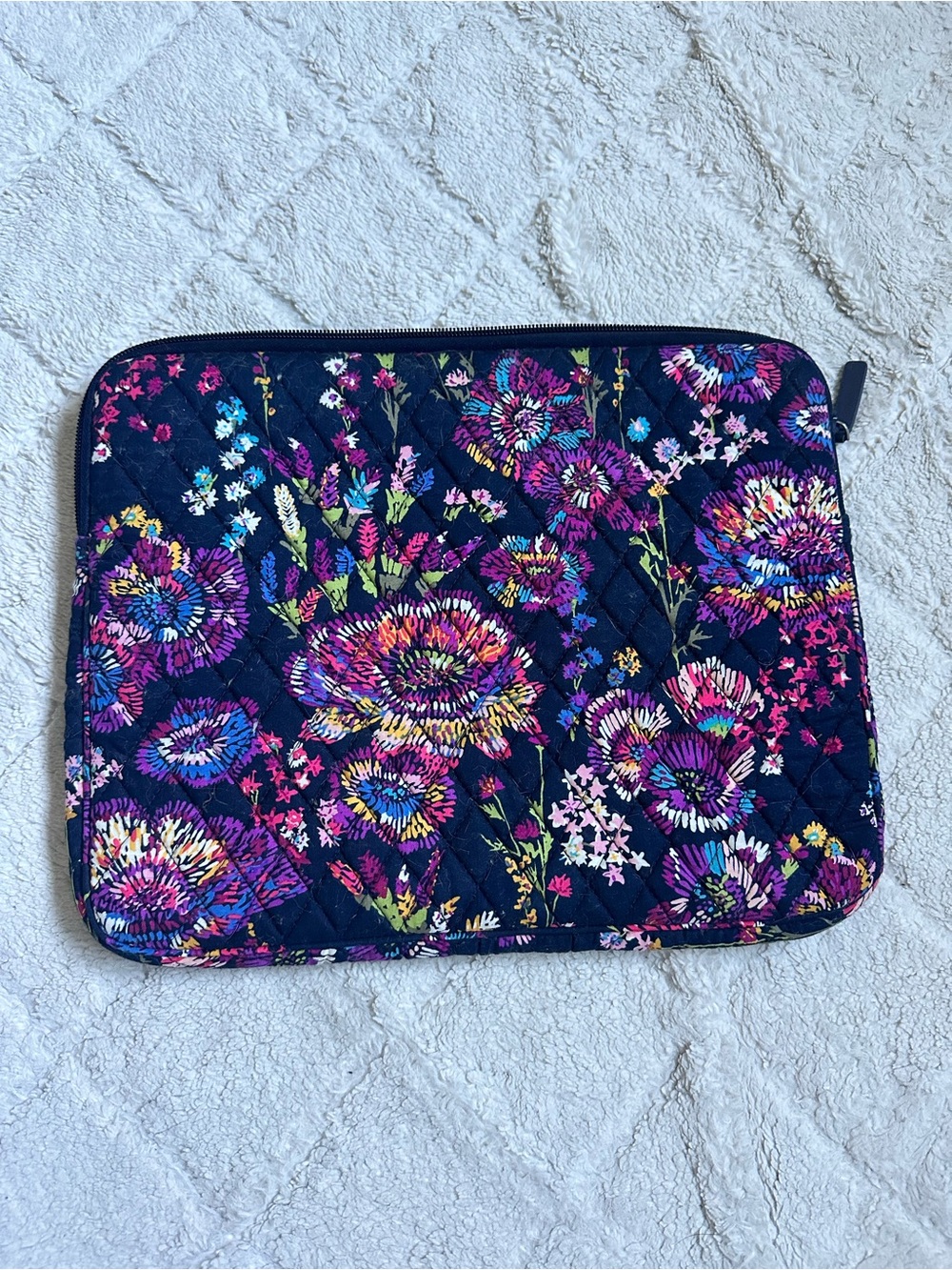 Vera Bradley | "Midnight Flowers" Quilted Laptop Sleeve
